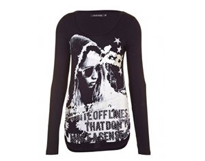 Shopping : Tee-shirt noir Write off lines