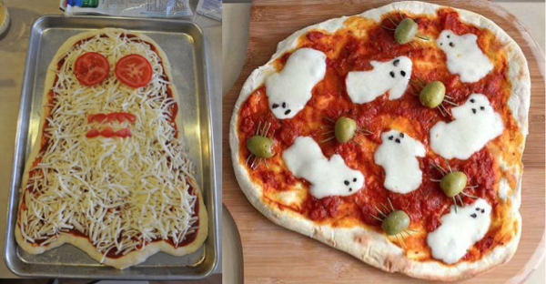 pizza fantôme d'halloween