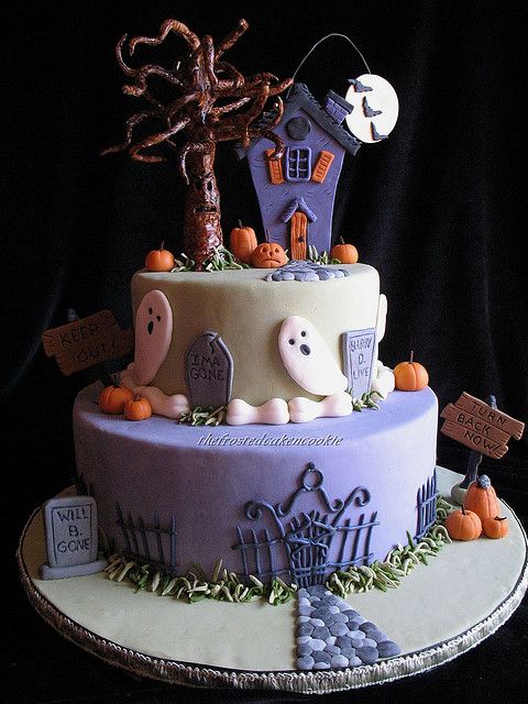 maison halloween gateau