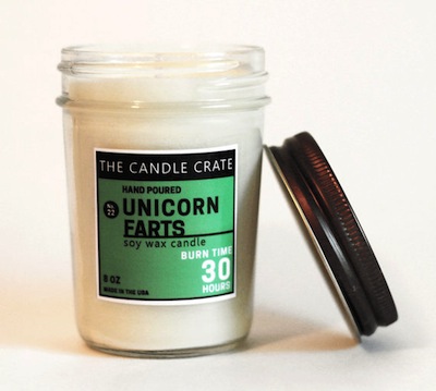 bougie pet licorne