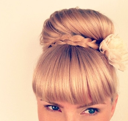 bun avec tresse