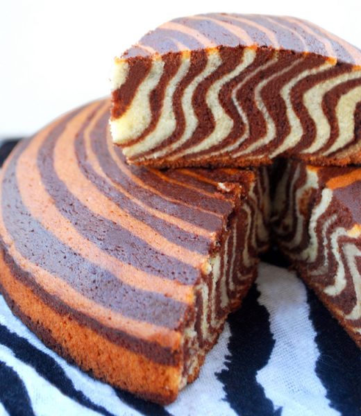 gateau zebr&eacute;