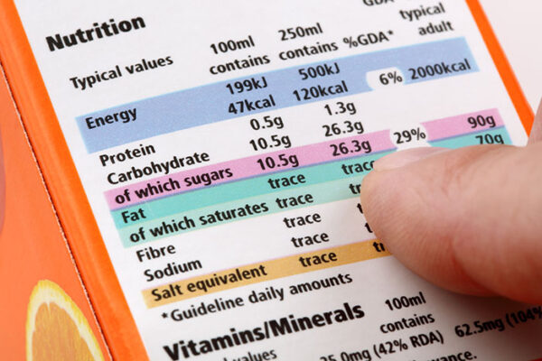 Nutritional label