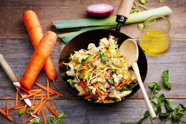 wok-poulet-poireaux-carottes