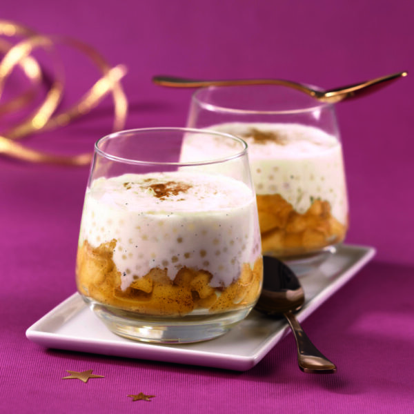 VERRINE PERLES JAPON POMMES CANNELLE
