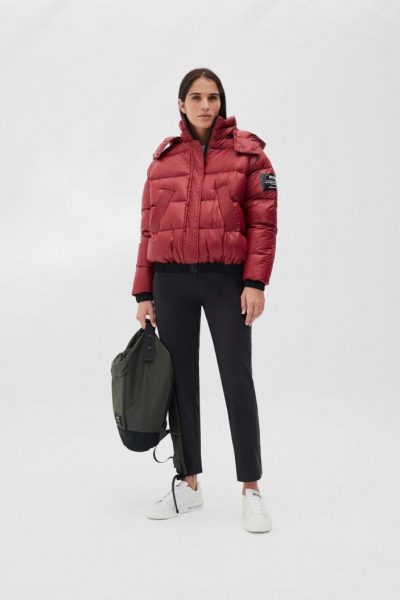 Ecoalf Jacket Siberia Shiny courte à capuche amovible